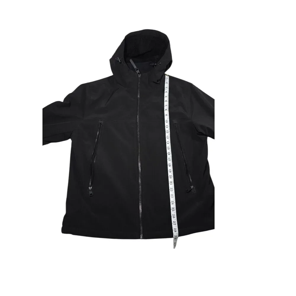 NWT Calvin Klein Men L Sherpa Lined Soft Shell Jacket Black Infinite Stretch 225
